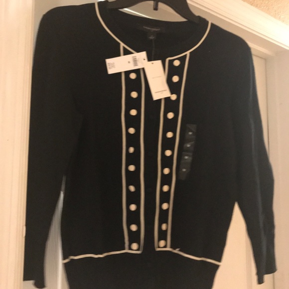 Banana Republic Black Cardigan with Floral Design - Picture 2 of 7